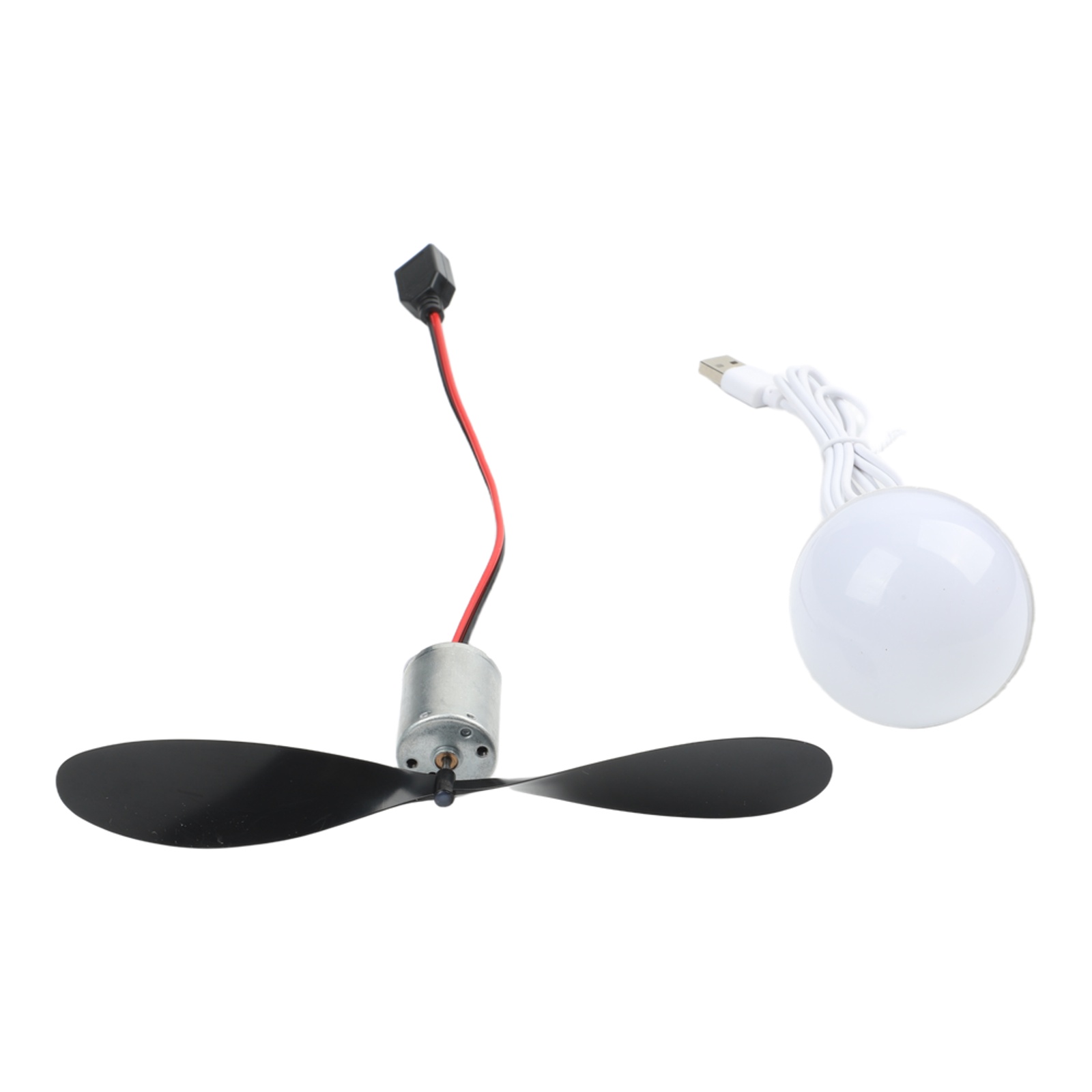 Renewable Energy Project - Windturbinen-Motorflügel mit USB-Glühbirne DIY-Set für alternative