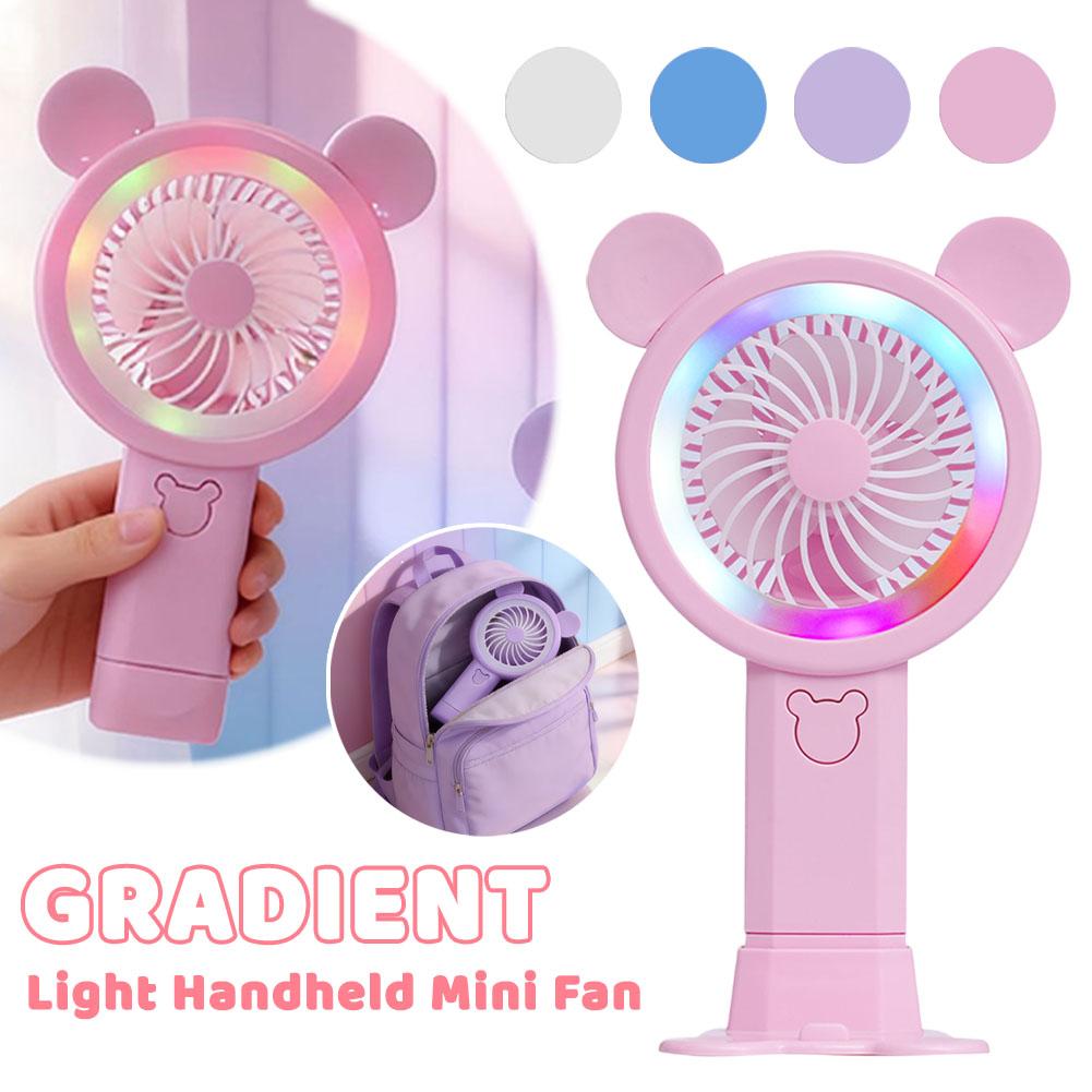 Mini Wind Turbine Vertical - 2026 Neuer Gradient-Licht Handventilator mit niedlichen
