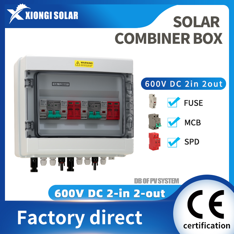 Solar Combiner Box - XIONGISOLAR Hochwertige 600-V-PV-Kombinatorbox 2 Eingänge 2
