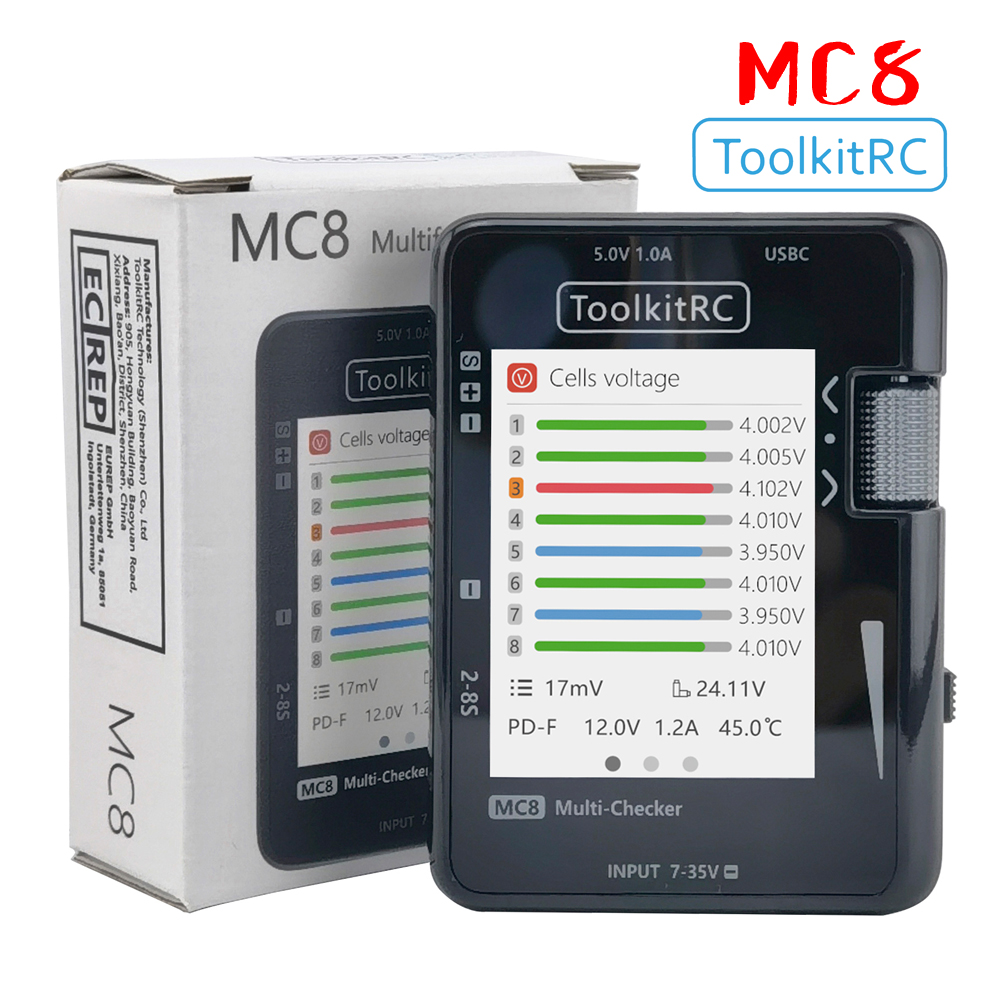Pwm Charge Controller - ToolkitRC MC8 SC100 Mini-Zellenprüfer 32-Bit-Batterie-Multi-Checker PWM-Ausgang