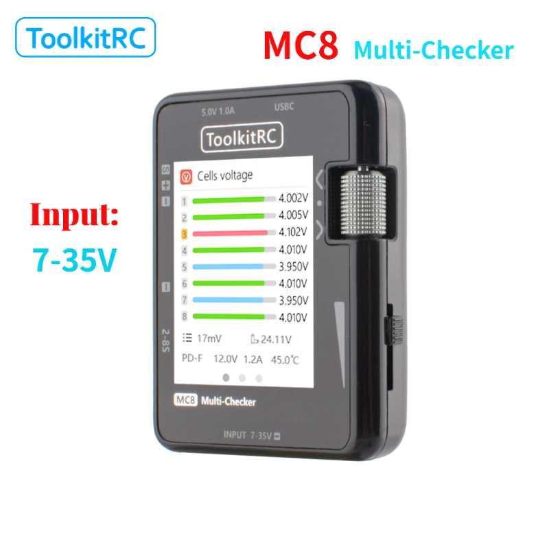 Pwm Charge Controller - ToolkitRC MC8 Mini Cell 32-Bit Akku-Multitester