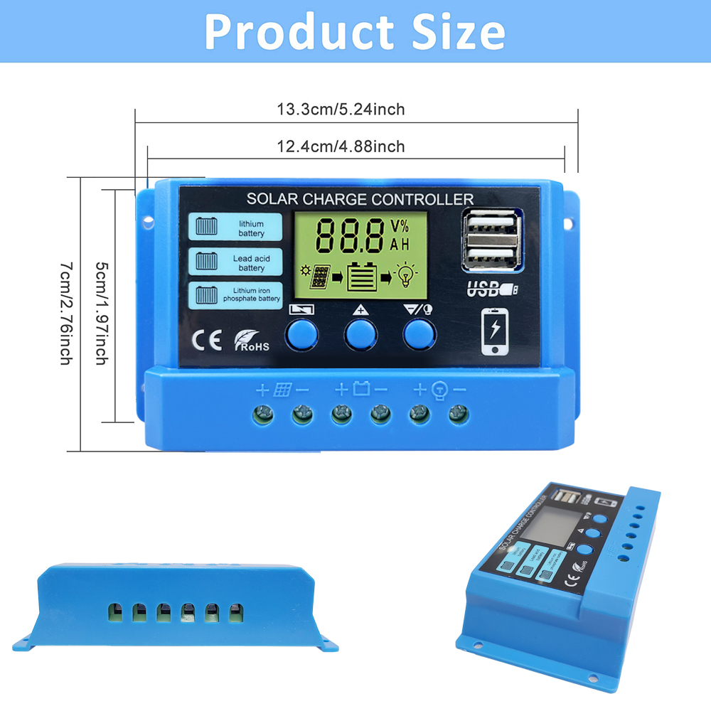 24h versand 10A 20A 30A Solar  – Pwm Charge Controller Bewertung und Preis
