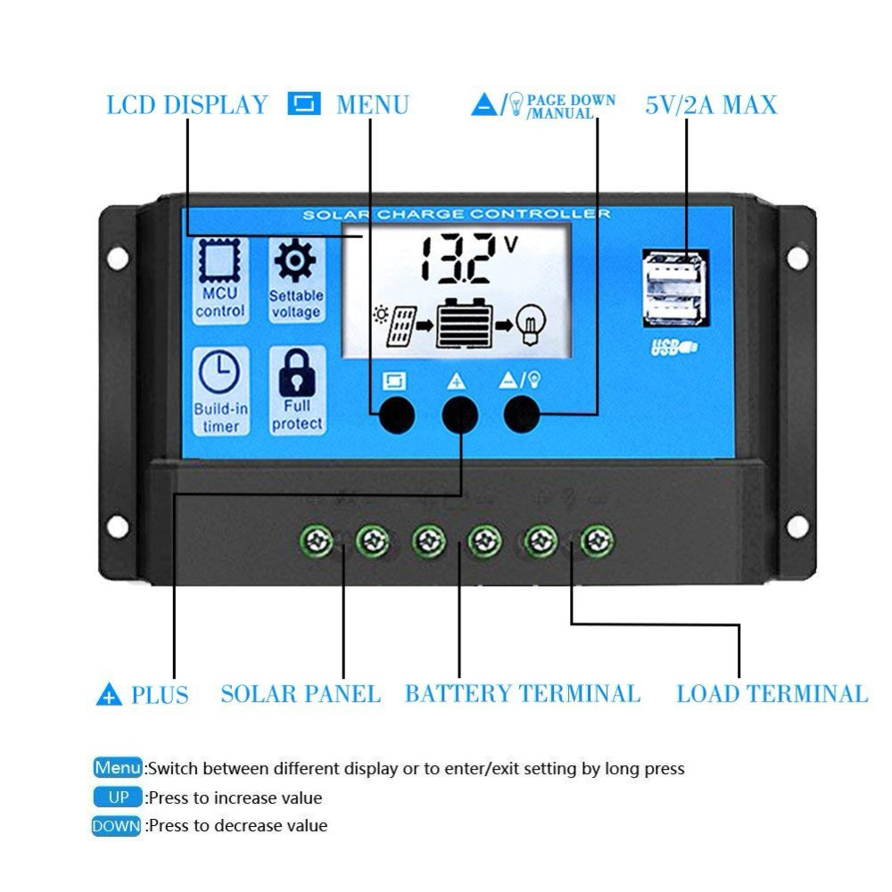 Solarpanel-Laderegler, 12 V, 2 – Pwm Charge Controller Bewertung und Preis