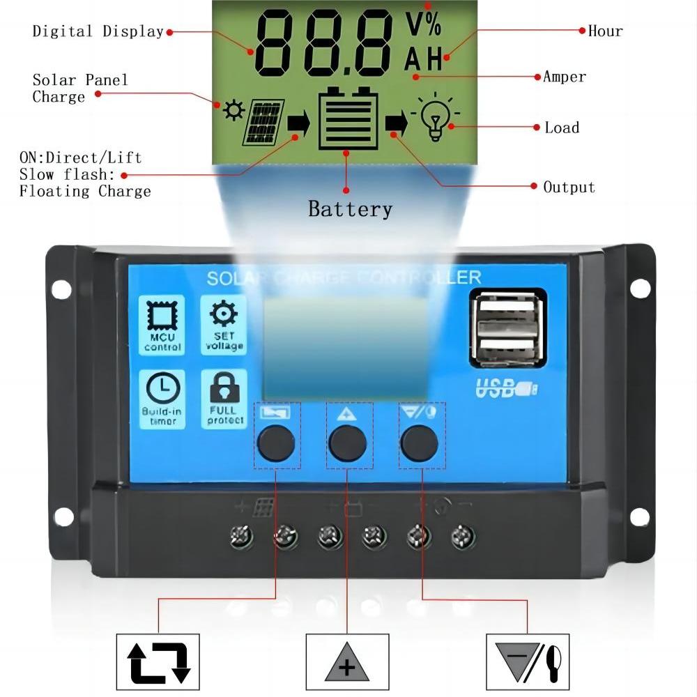 Solarpanel-Laderegler, 12 V, 2 – Pwm Charge Controller Bewertung und Preis